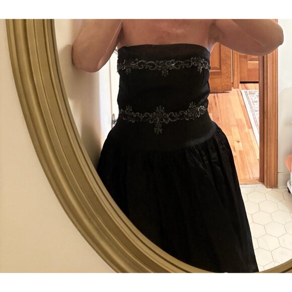 Strapless Goth Steampunk Gown Size M Halloween Ball Gothic Bride Masquerade Vamp - Picture 6 of 15